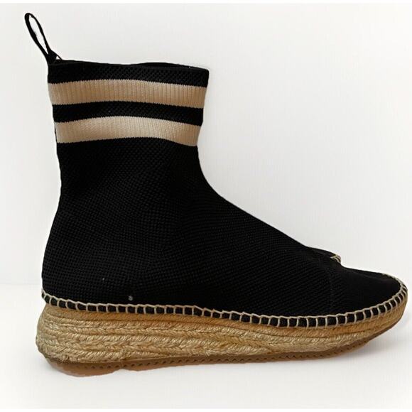 Womens Alexander Wang Black Dylon Sock Bootie Espadrille Sneaker Shoes-9.5 - Picture 4 of 8